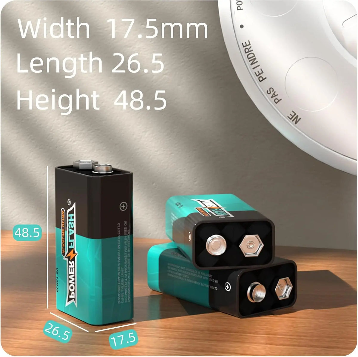 Premium 9V Alkaline Batteries | 6LR61 9-Volt - POWERFLASH