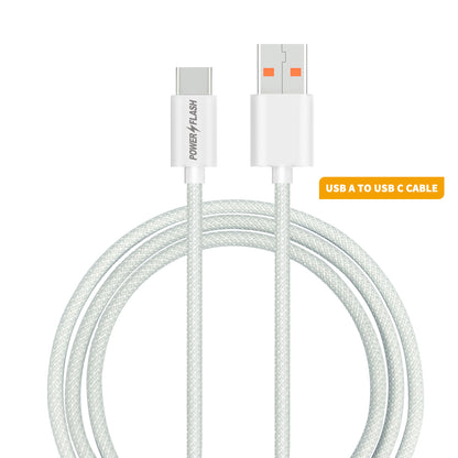 USB-A to USB-C Braided Cable, Nylon‑Braided Charger Cord for USB‑C Devices