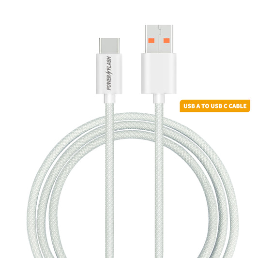 USB-A to USB-C Braided Cable, Nylon‑Braided Charger Cord for USB‑C Devices